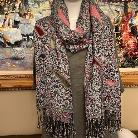 PASHMINA OBLONG SCARF - Picture 2 of 7